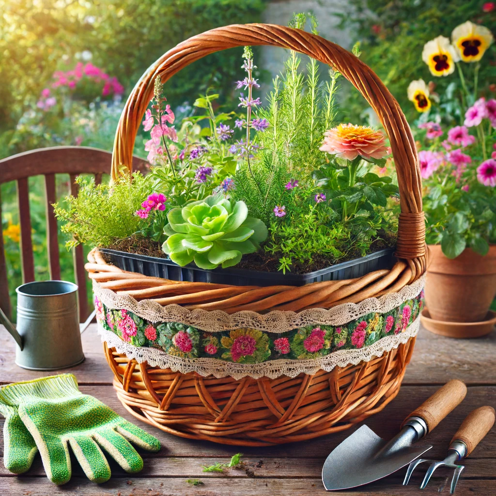 Creative Basket Planters: DIY Guide to Repurposing Old Baskets